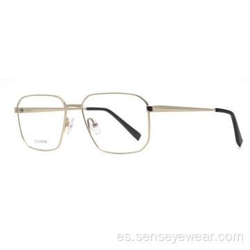 Gafas de marco de gafas ópticas de titanio unisex de alta gama alta